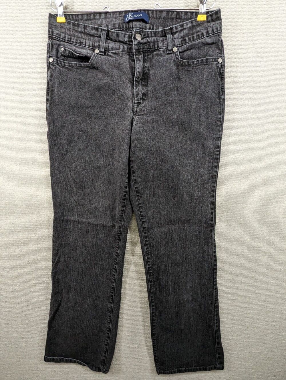 AK Jeans Anne Klein Black Jeans Size 12 Boot Cut -0424B192